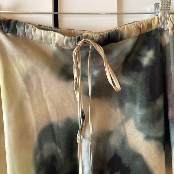 SOLD//Zara tie die draw string midi sip skirt - Picture 3 of 5